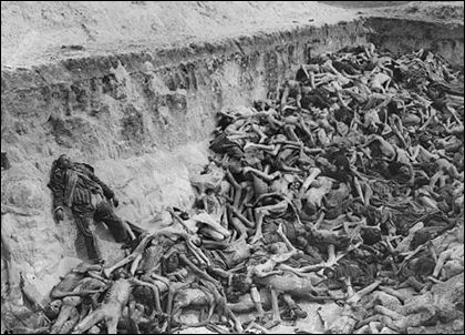 Large Nazi genocide burial pit.